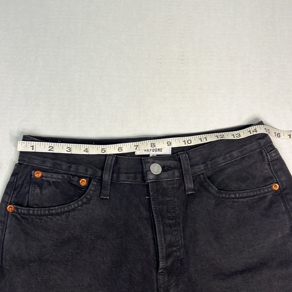 RE/DONE SKINNY BOOT BLACK RAW HEM JEANS 26 - Picture 8 of 16